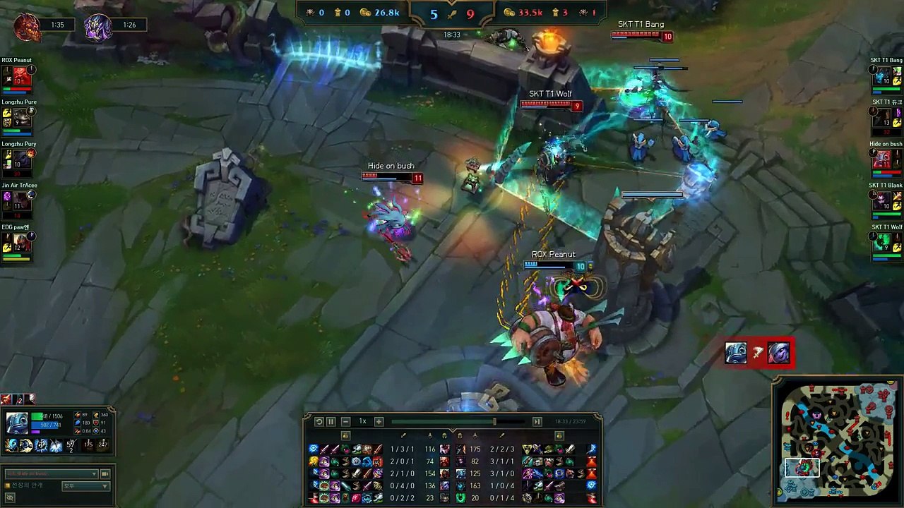 League of Legends- SKT T1 Faker - Fizz vs Zed - EDG PawN, KR LOL Challenger