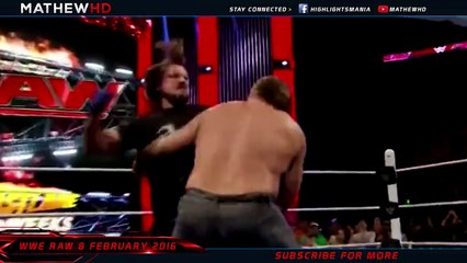 WWE Raw 8 February 2016 Highlights - wwe monday night raw 2 8 16 highlights