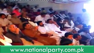 Sardar Kamal Khan Bangulzai  Speech in National Party Worker's Conference