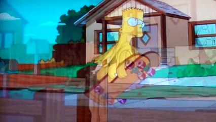 Simpsons Movie: Homer dares Bart to ride a skateb