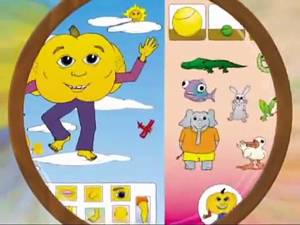 Body Parts Vocabulary Cartoon pt.5: FACE & BODY Kids English Lesson by Pumkin.com