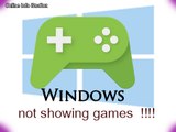 Windows games not showing - Windows Features