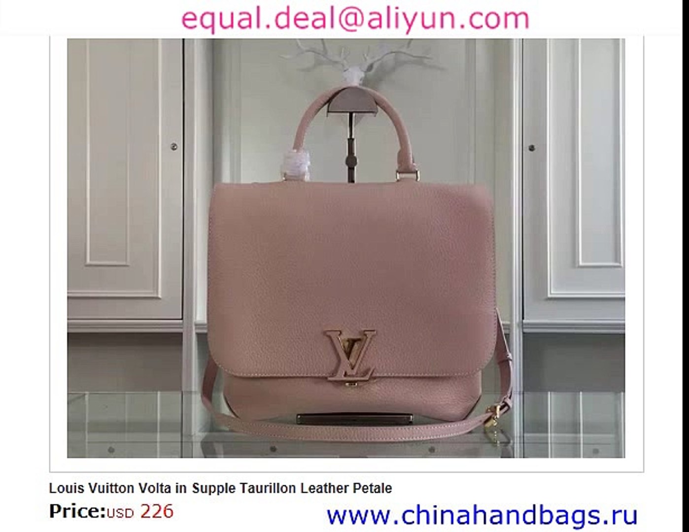 Louis Vuitton Volta Taurillon Leather Shoulder Bag Petale