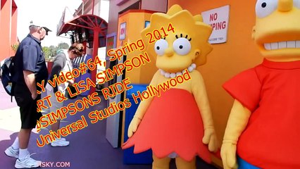 V#64 HSKY Bart & Lisa Simpsons @ The Simpsons Ride Universal Studios Hollywood Spring 2014 HD