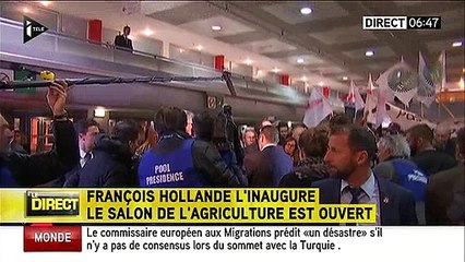 François Hollande est arrivé au Salon de l'Agriculture peu avant 7h