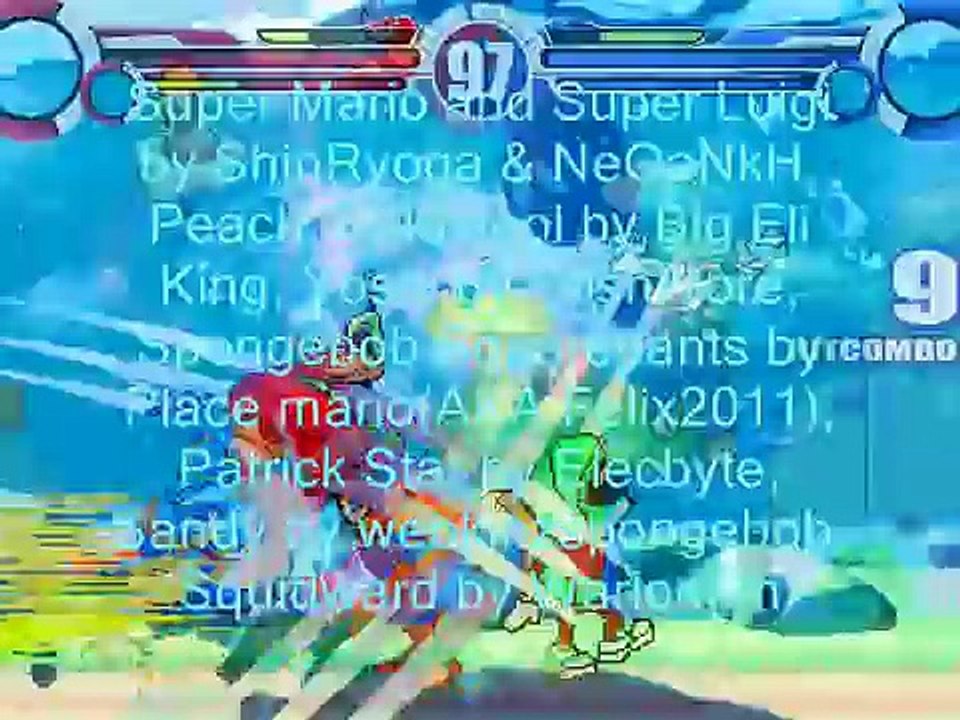 Team Super Mario vs Team Spongebob Squarepants 4v4 Patch MUGEN 1.0 Battle!!!