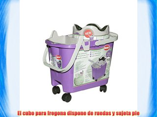 Rayen Mery - Cubo para cualquier tipo de fregonas con ruedas y sujeta pie