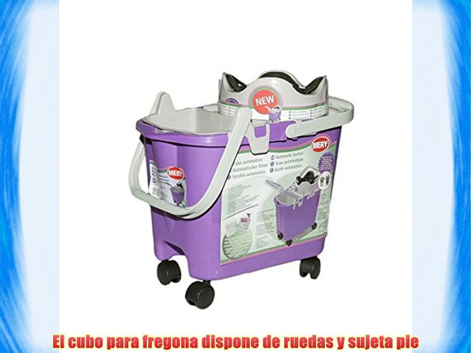 Rayen Mery - Cubo para cualquier tipo de fregonas con ruedas y sujeta pie