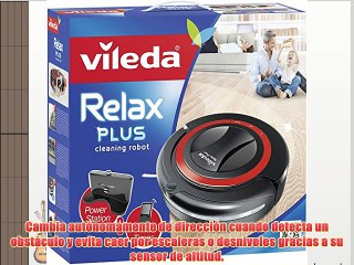 Vileda Relax Plus - Robot aspirador inteligente con programador y estación de carga