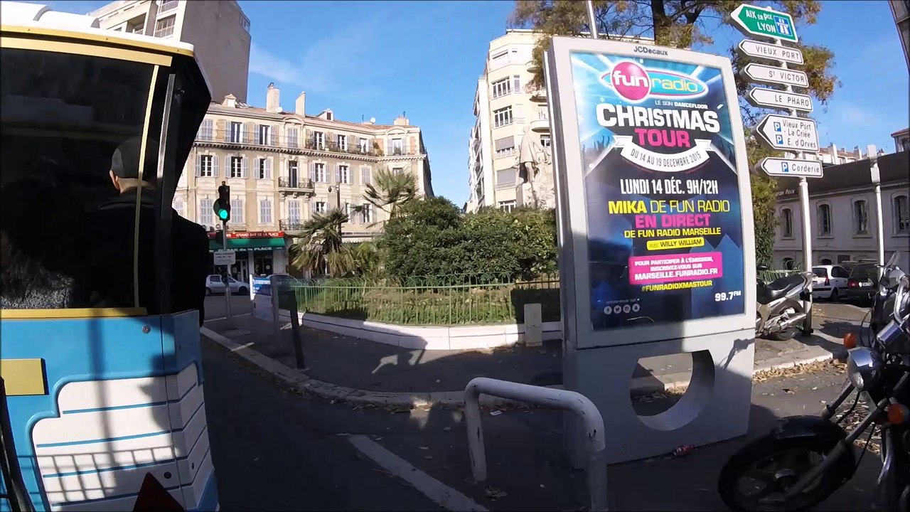 Marseilles Notre Dame de lar Garde Tram Ride back to Old Town GO PRO