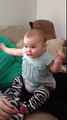 Hot dog song 6 months old baby girl dancing