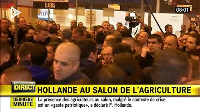 Salon de l'agriculture: Les images de François Hollande face aux manifestants qui scandent démission et qui le sifflen