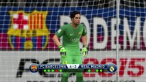 PES 2015 - Penalty Shootout [Barcelona vs Real Madrid]