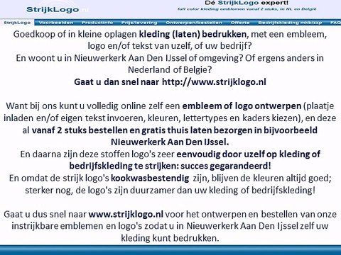 Kleding bedrukken Nieuwerkerk Aan Den IJssel