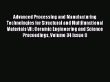 Book Advanced Processing and Manufacturing Technologies for Structural and Multifunctional