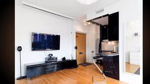 Дизайн маленькой квартиры студии на 30 кв. м в Европе с мини спальней