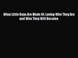 PDF What Little Boys Are Made Of: Loving Who They Are and Who They Will Become [Download] Online