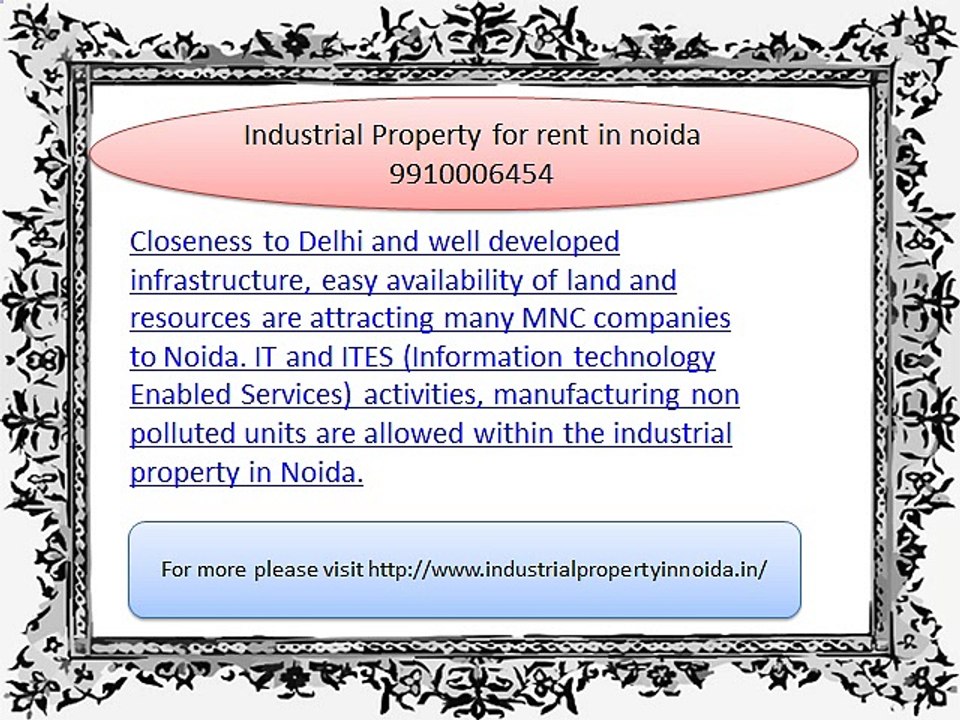 industrial property for rent in noida 9910006454