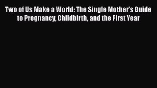 Download Two of Us Make a World: The Single Mother's Guide to Pregnancy Childbirth and the