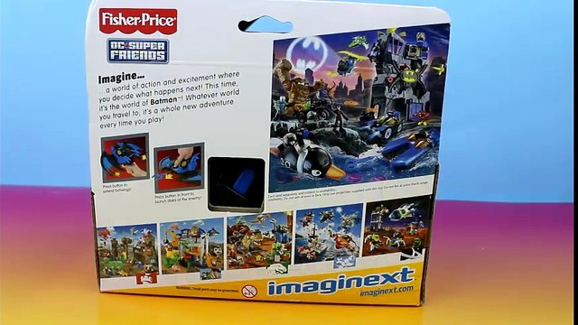 Imaginext Batwing Batman saves Caillou & Prince Wednesday from Joker Riddler Penguin & K Croc