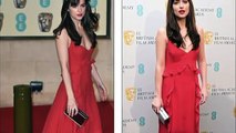 Braless Dakota Johnson risks wardrobe malfunction in low cut red dress as she stuns at BAFTAs1