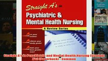 Download PDF  Straight As in Psychiatric and Mental Health Nursing Straight As Paperback  Common FULL FREE