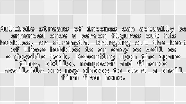 Multiple Streams Of Incomes