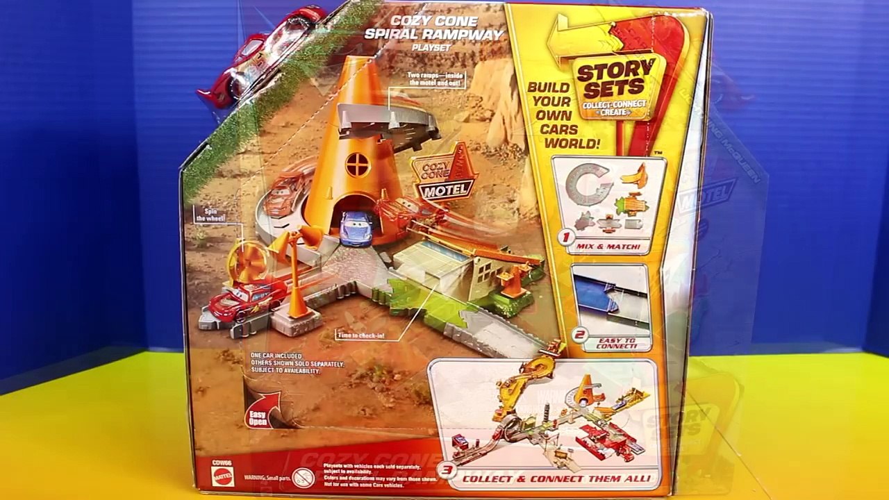 Disney Cars Pixar Cozy Cone Spiral Rampway Lightning McQueen Sally Radiator Springs