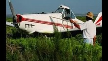 Failed Parachute Cropduster Plane Stunt