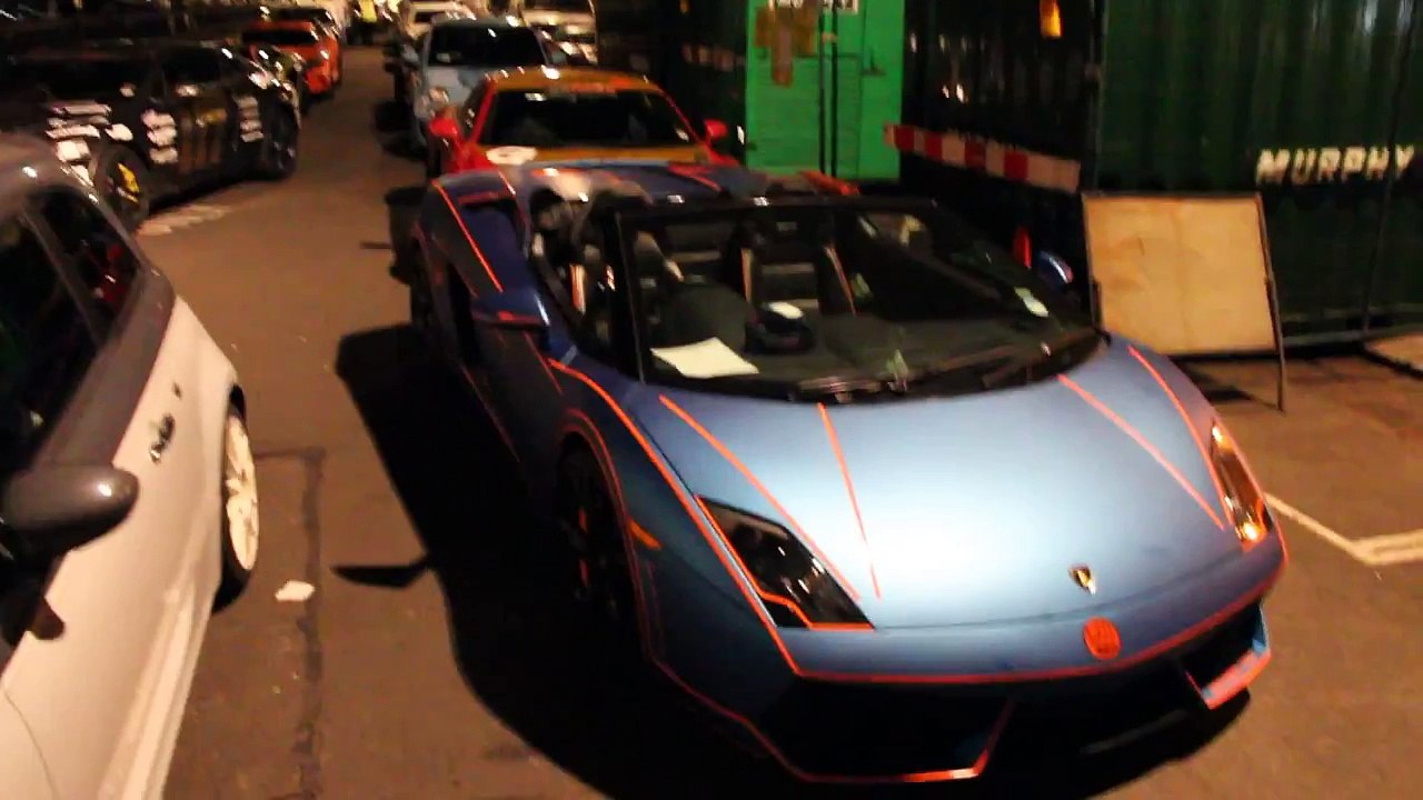 INSANE Lamborghini Gallardo, Bugatti Veyron & More @ Gumball 3000 London HD 720 1080 2014
