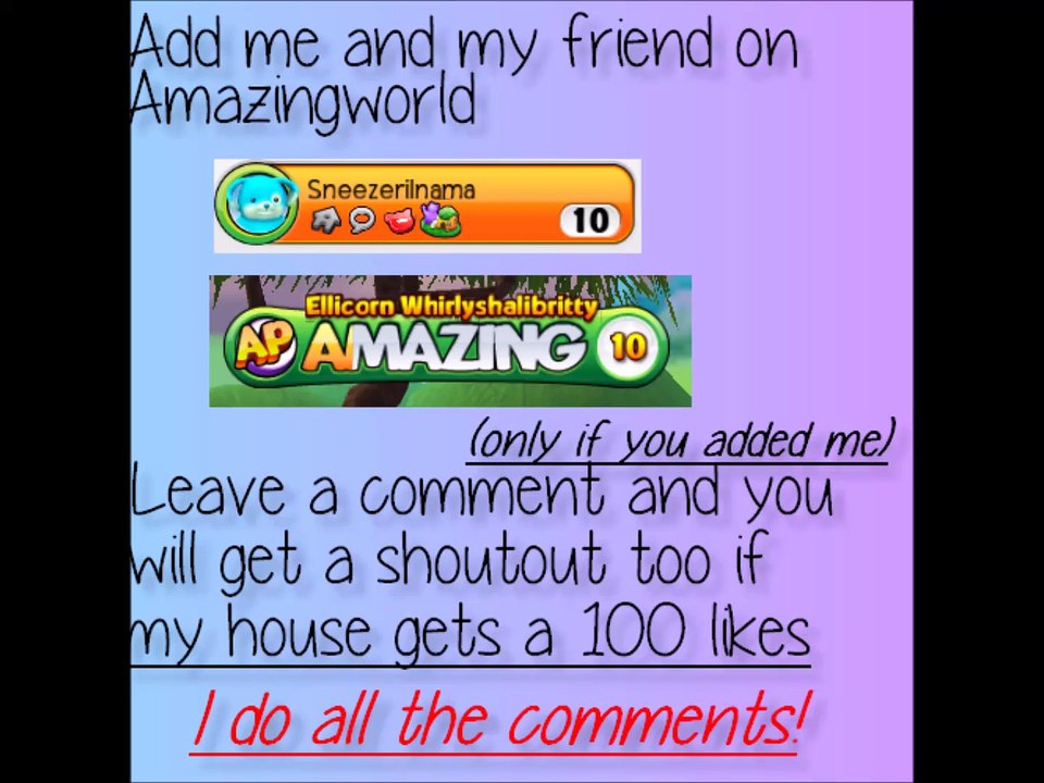 Amazing world | add me