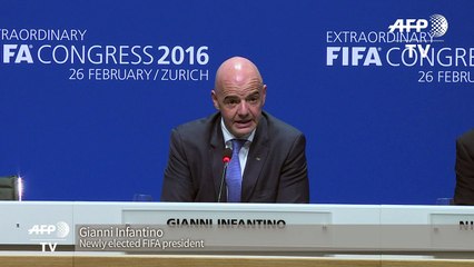 Infantino vows to 'restore image of FIFA'