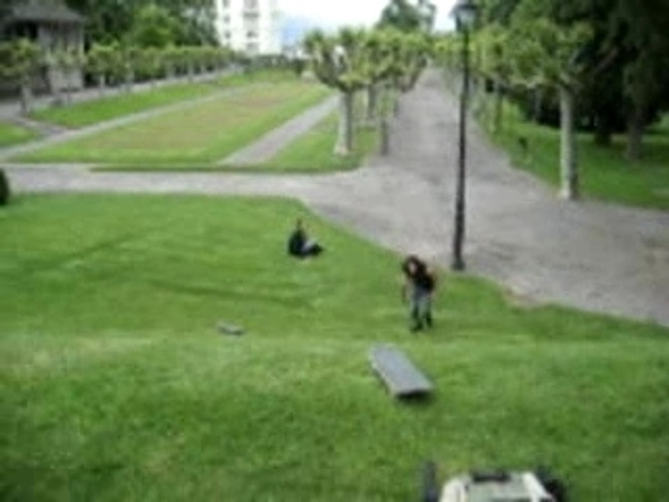 Tentative de descente de pente