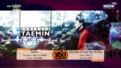 [Vietsub] 160226 Drip Drop & Press Your Number {SHINee Team}