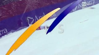 Sci, la caduta di Lindsey Vonn al superG di Soldeu (720p Full HD)