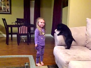4 Year Old Madalyn gets Surprised with a Black Lab Puppy (Rapunzel)