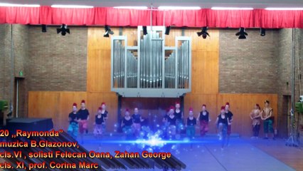 ,,Raymonda”-muzica B.Glazonov, cls.VI , solisti Felecan Oana, Zahan George cls. XI, prof. Corina Marc