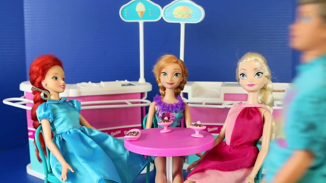 Frozen Elsa, Anna and Little Mermaid Ariel Barbie Clothes Fashion Models Parody DisneyCarToys
