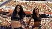 part one-come in & Paige segment-WWE WRESTLEMANIA 31'2015 AJ Brooks as AJ Lee&Paige vs The Bella Twins,spider outfit