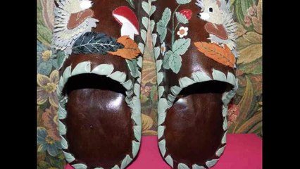 Тапочки из кожи