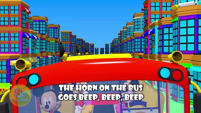 Mickey Mouse Wheels On The Bus | Nursery Rhymes | 3D Animation In HD From Binggo Channel