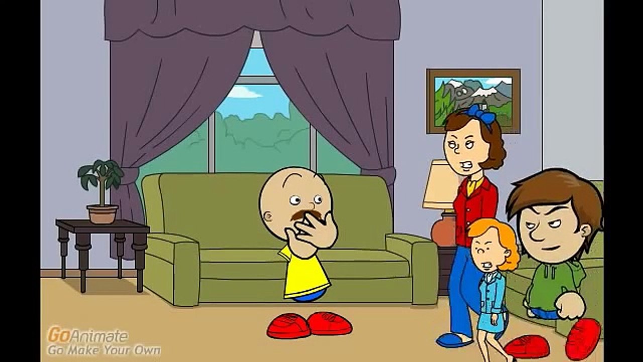 Caillou grows a moustache and gets grounded