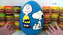 THE PEANUTS MOVIE by Schultz Charlie Brown Snoopy Toys Play-doh Egg Surprise based on 2015 Trailer
