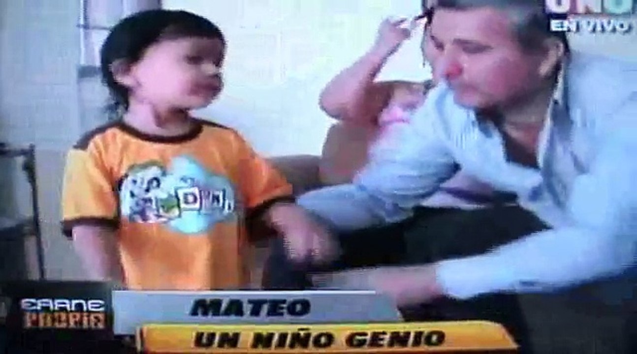 En carne propia El niño prodigio de dos años