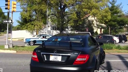 Mercedes C63 AMG (Bournaut powerslide drift acceleration sound)