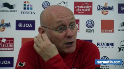 Bernard Laporte après la victoire du RCT sur Brive