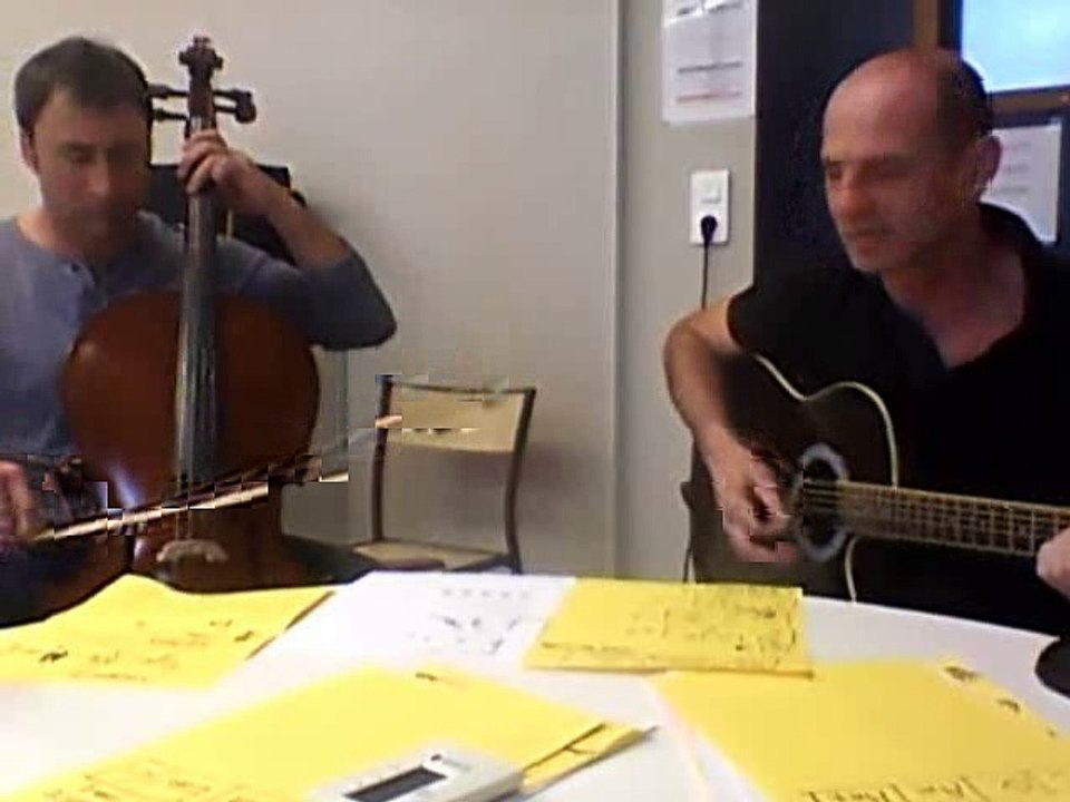 Résidents de la République - Bashung -  essai 1 intro glissée frappée - rencontre musicale - 2016 02 27