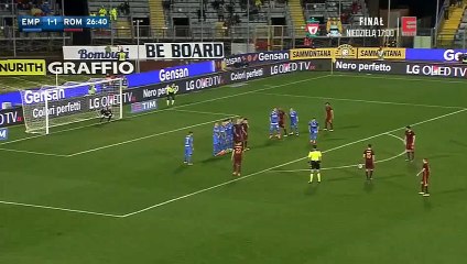 Miralem Pjanic Goal - Empoli 1 - 2 AS Roma - 27-02-2016