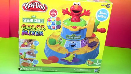 PLAY DOH Elmo Color Mixer Box Opening Review and Play Sesame Street HobbyKidsTV