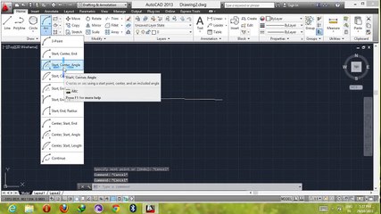 autocad 2016 tutorial - arc in urdu/hindi(10-40)